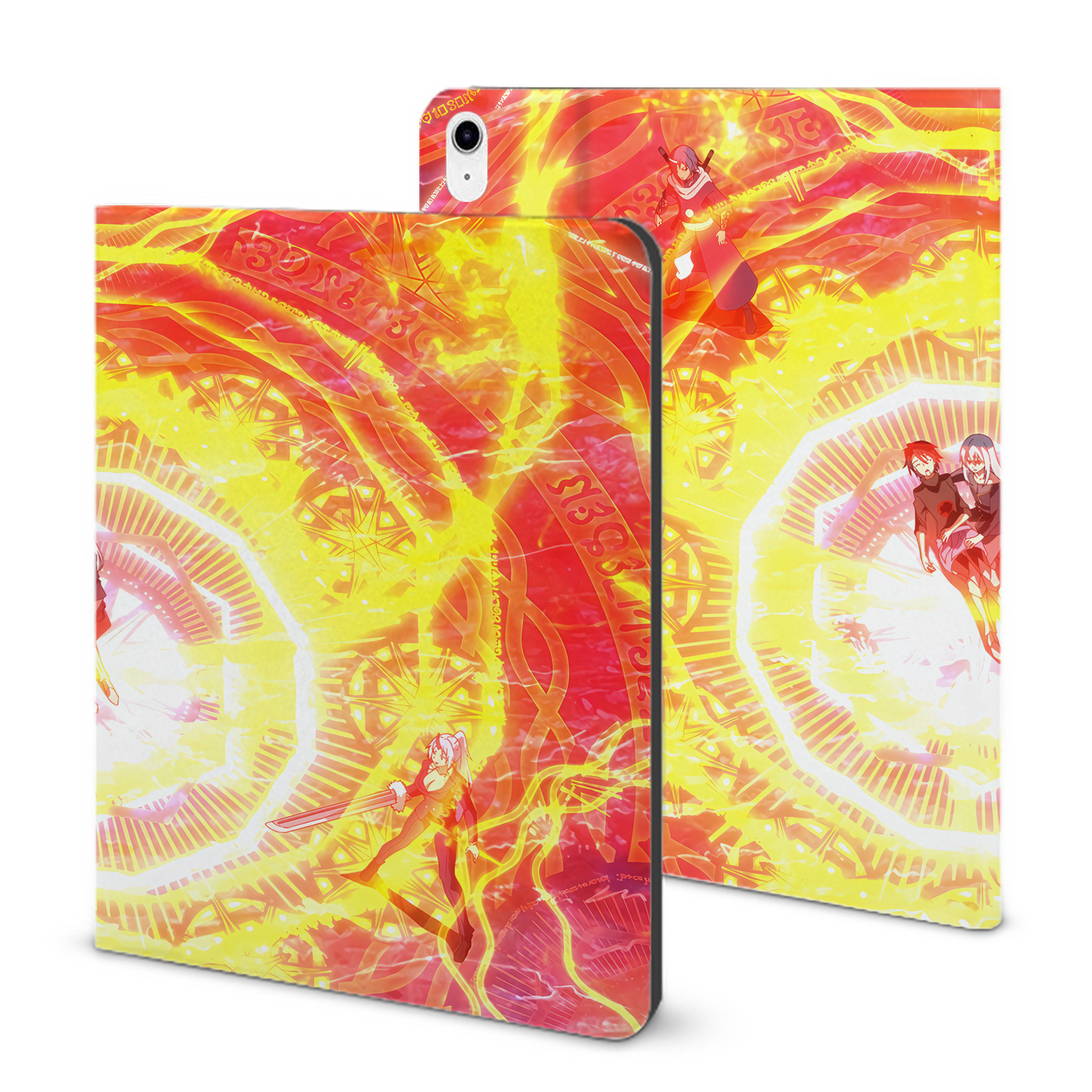 （画像用） 転スラ Regarding Reincarnated to Slime IPad ケース ブック型 PUレザー TPU 耐衝撃 軽量 薄型 ペン収納なし 全面保護 IPad 各モデル対応